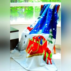 Snowman Themed Throw Blanket